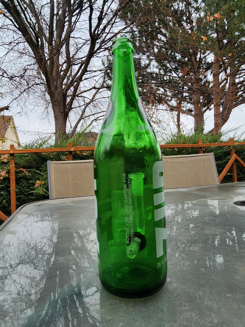 1970s 7-Up Bottle (28oz) Water Pipe