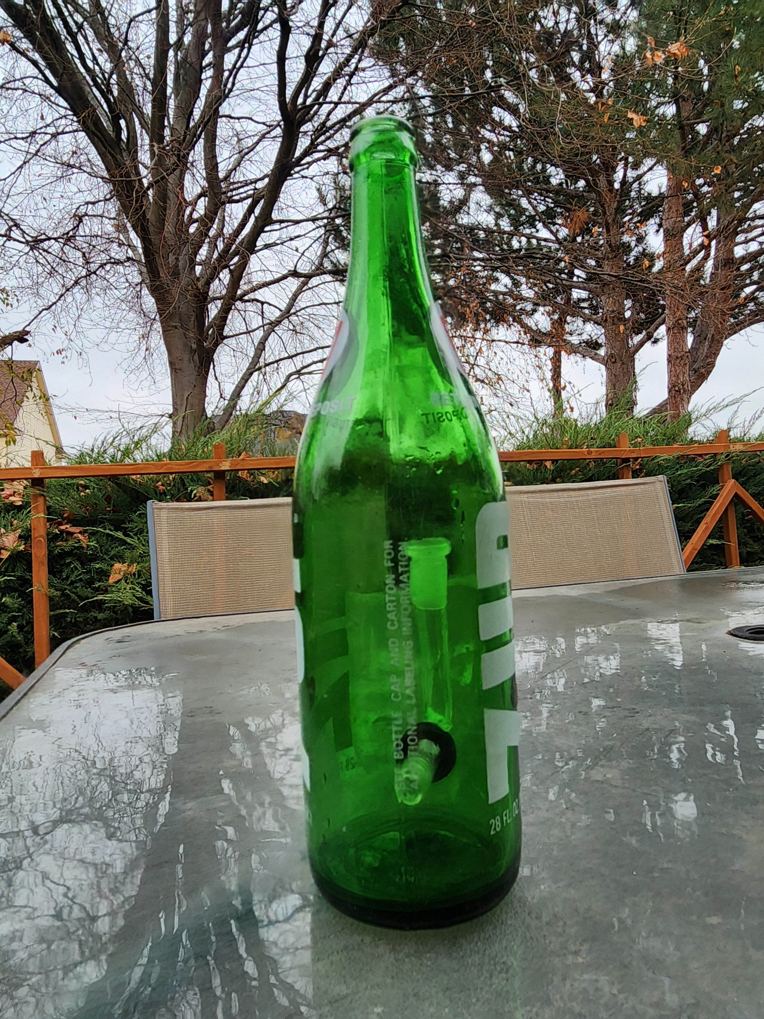 1970s 7-Up Bottle (28oz) Water Pipe