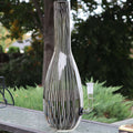 Black and White Striped Vase Water Pipe