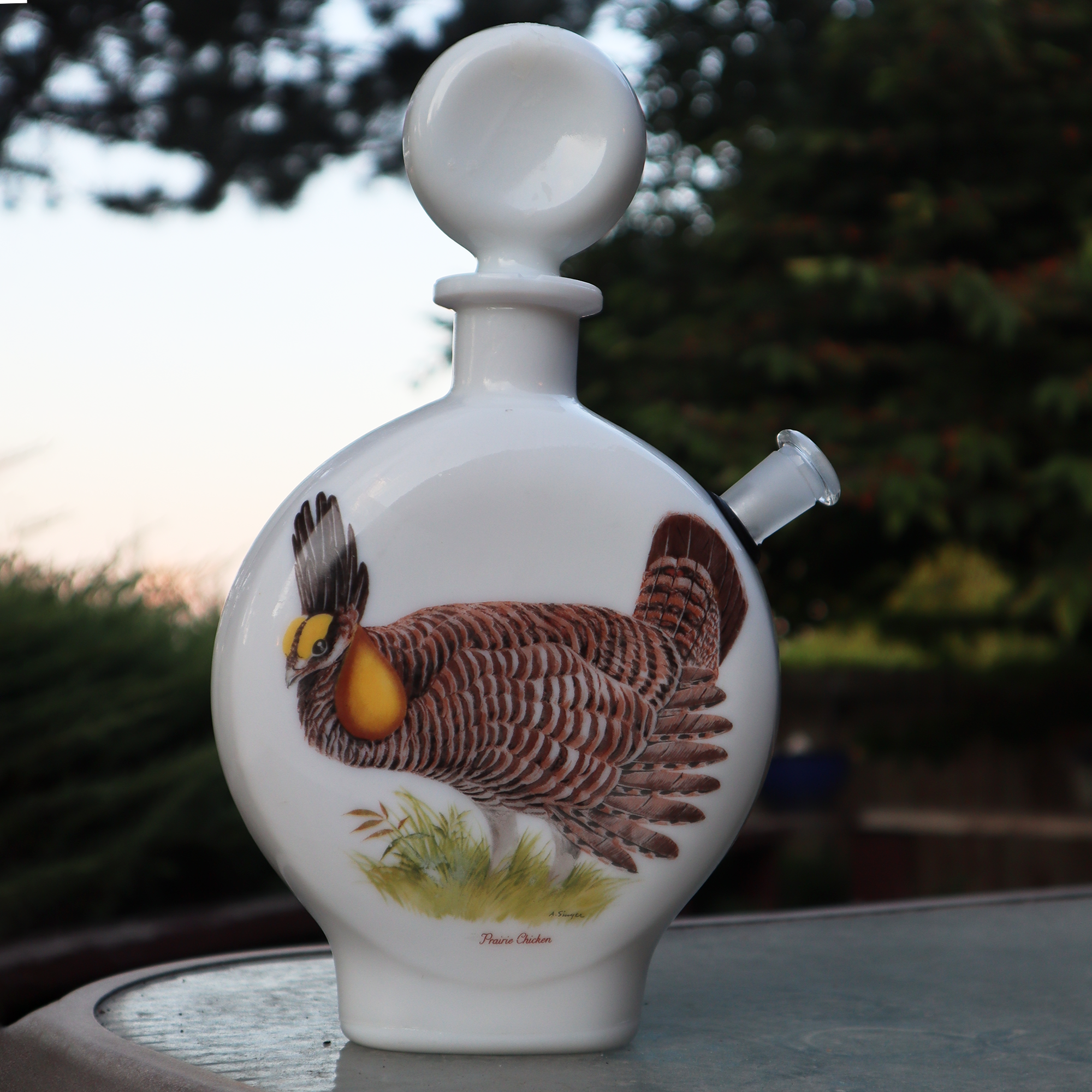1969 Jim Beam Prairie Chicken Water Pipe