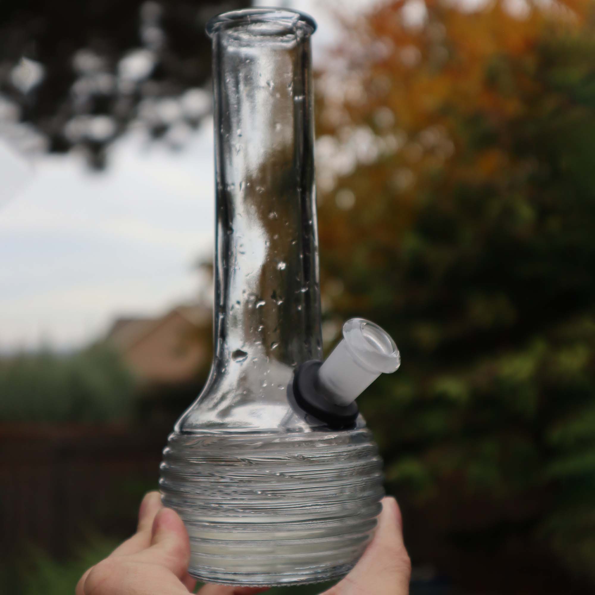 Ribbed Beaker Vase Water Pipe