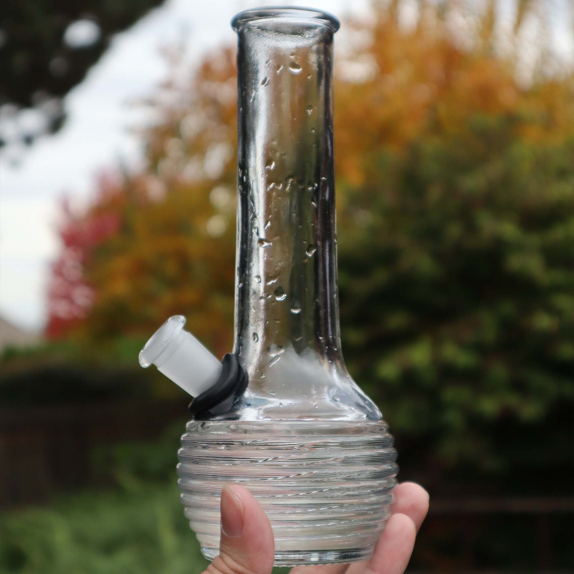 Ribbed Beaker Vase Water Pipe