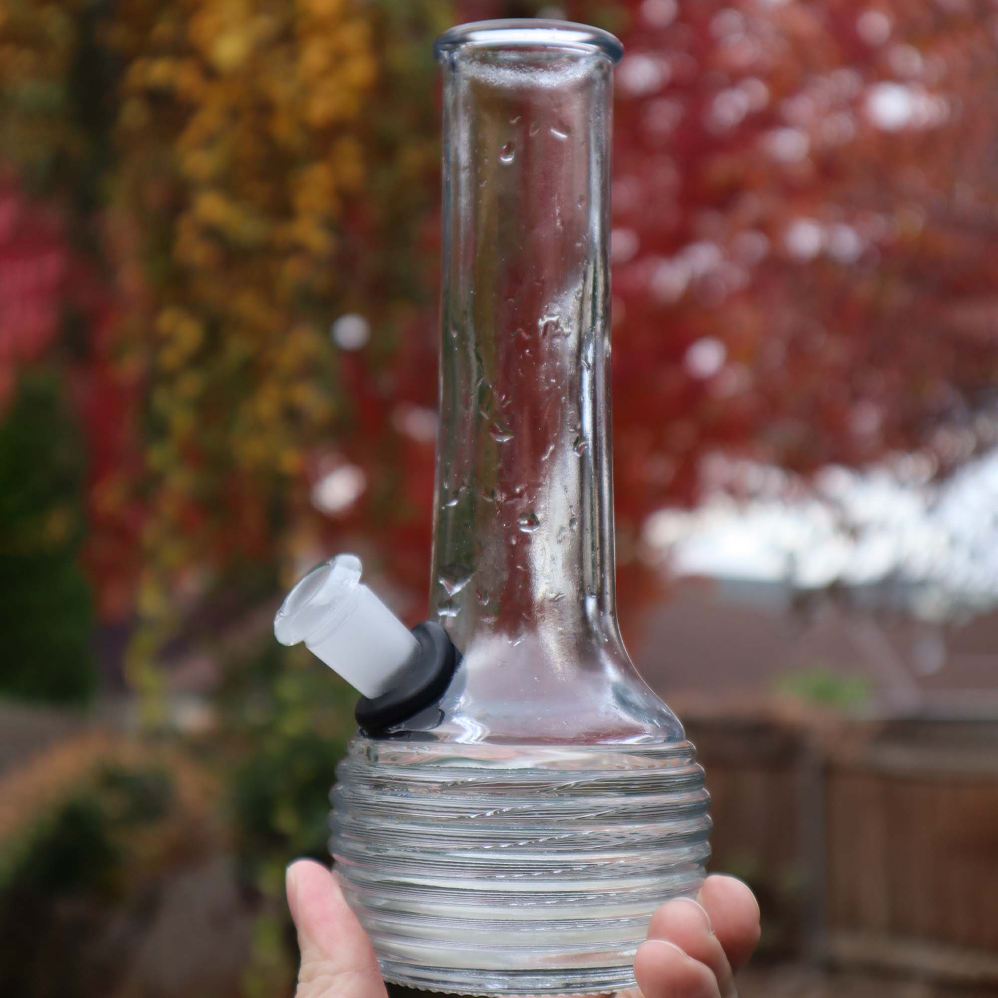 Ribbed Beaker Vase Water Pipe